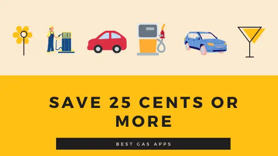 25 Cents off gas app picture showing the as savings