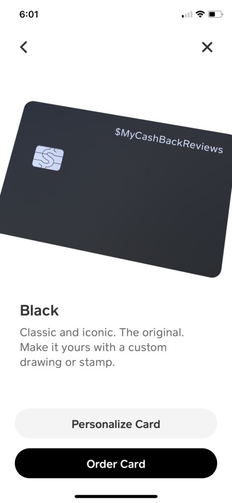 cash card personalize