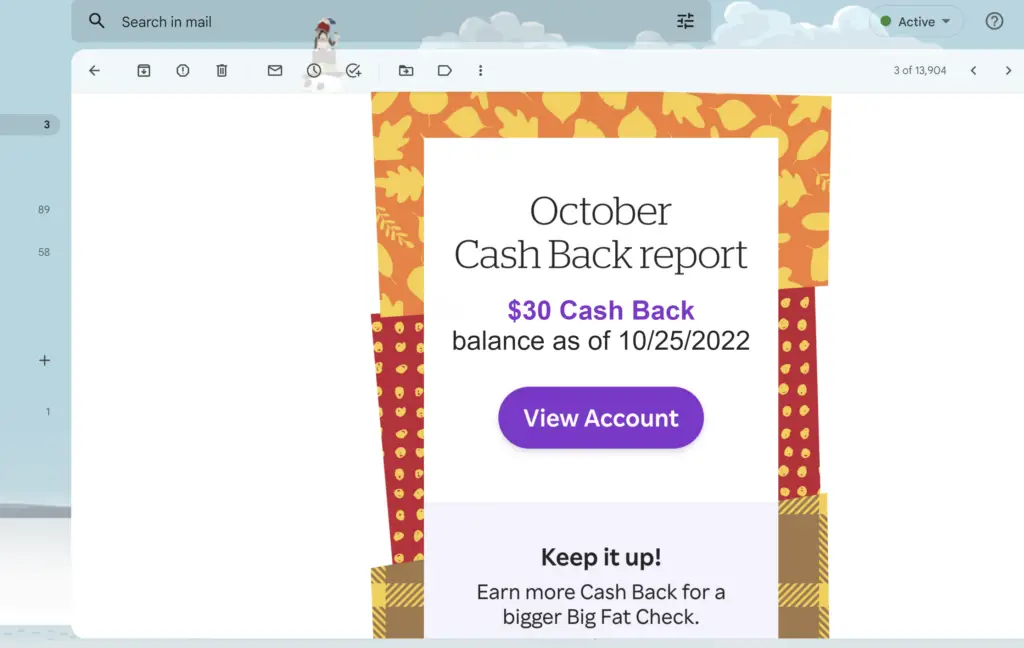 Hostgator cashback deal email confirmation