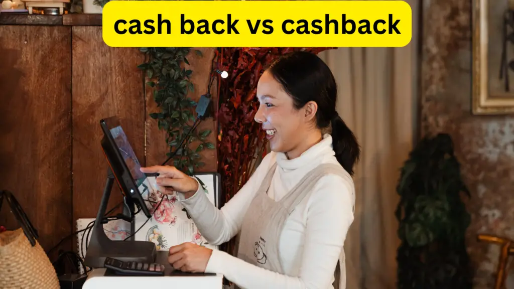 image showing lady giving cash back at checkout at store vs cashback points