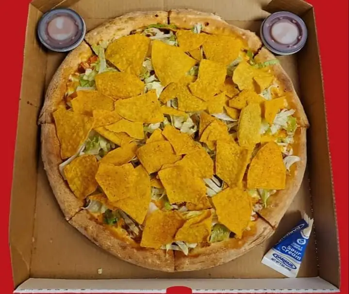 papa john's taco pizza photo