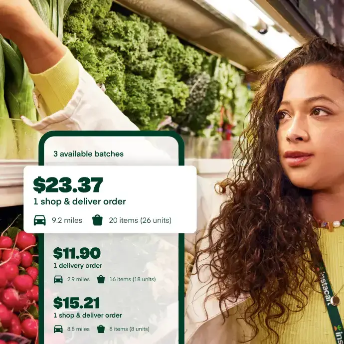 image of Instacart Shopper doing her job 