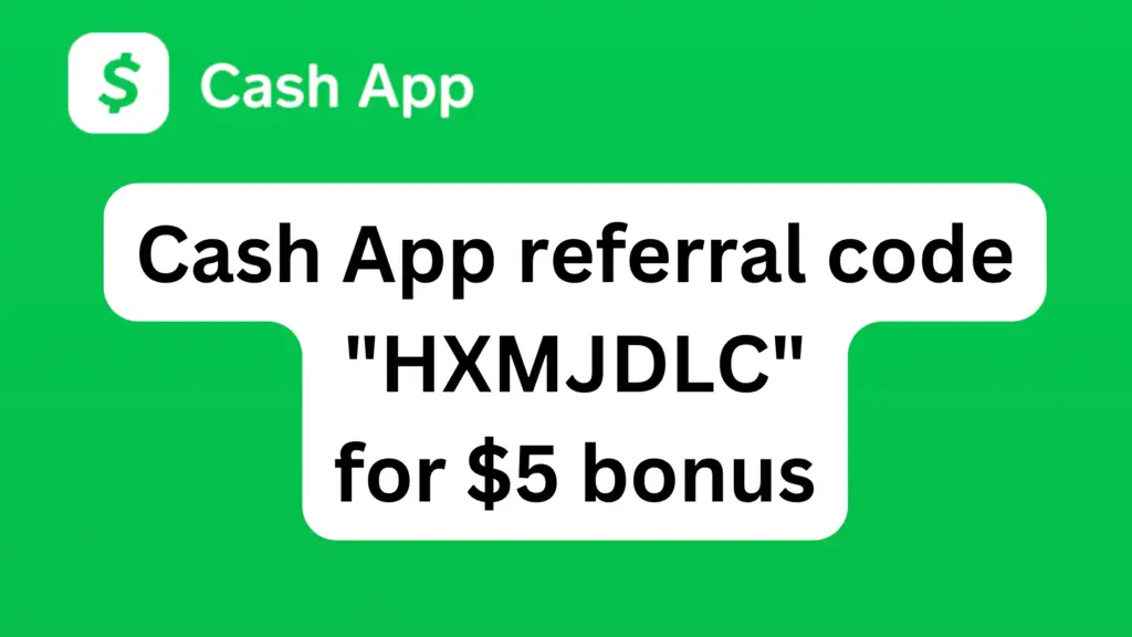 banner showing the Cash App referral code