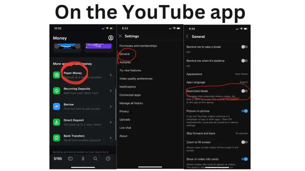 turn off the age restriction on YouTube app