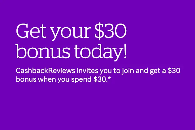 Rakuten sign-up bonus offer of $30 with steps to claim the bonus.