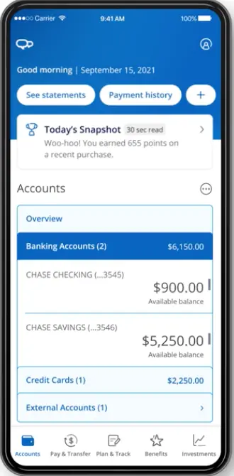 chase app showing zelle recurring payment 