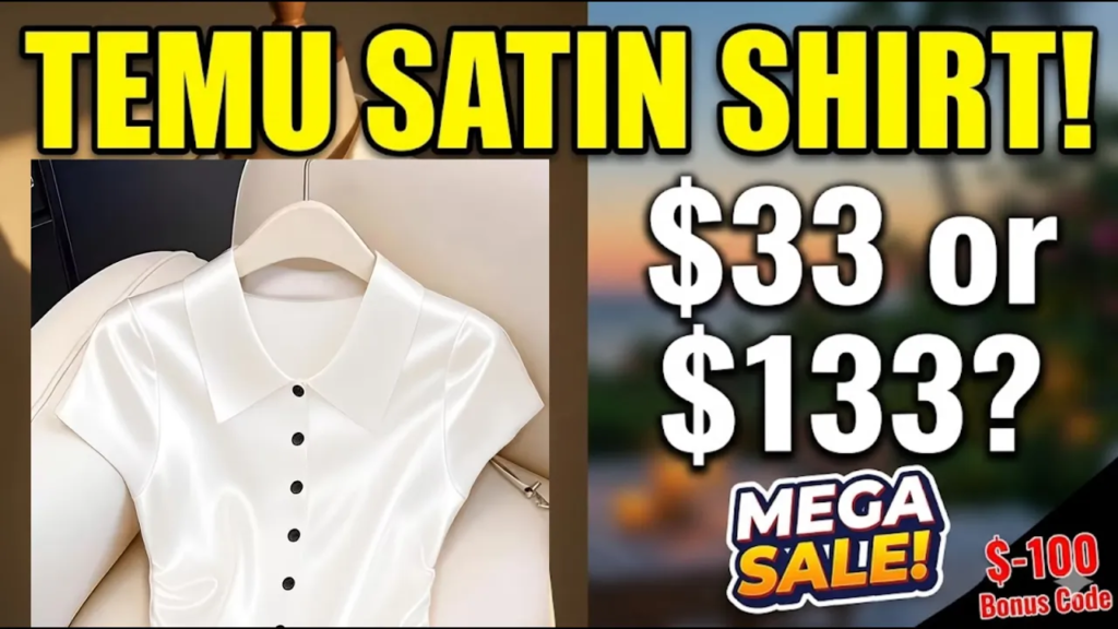 Temu elegant satin shirt review and try-on vs Shein quality comparison 2026