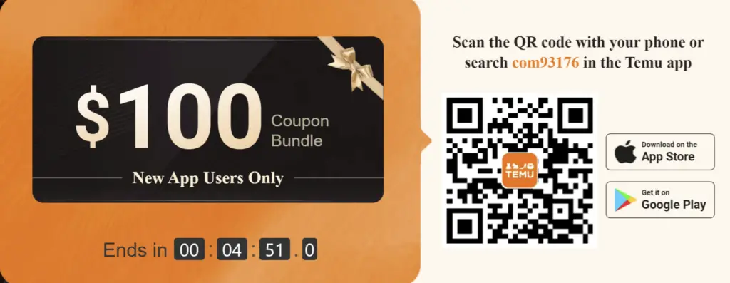 Temu coupon code for new users sign-up bonus