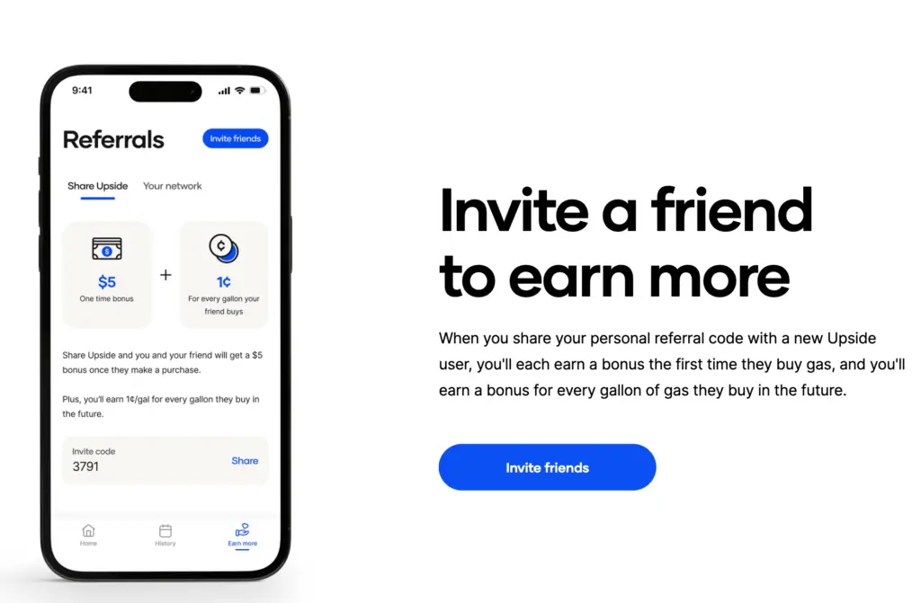 upside referral program