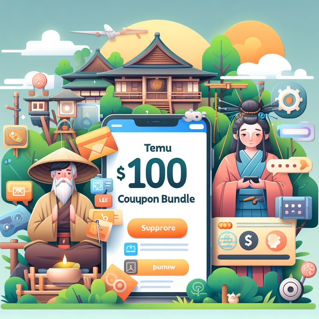 image showing a temu $100 coupon bundle on mobile phone