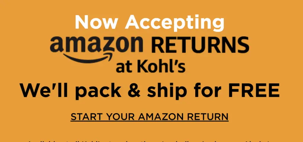 khol's amazon return option