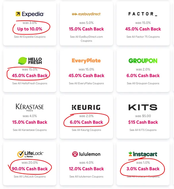Rakuten double cashback midweek madness