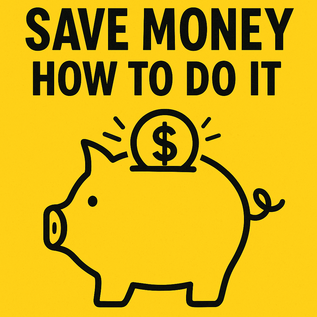 Piggy bank with coins and dollar bills to save money over time