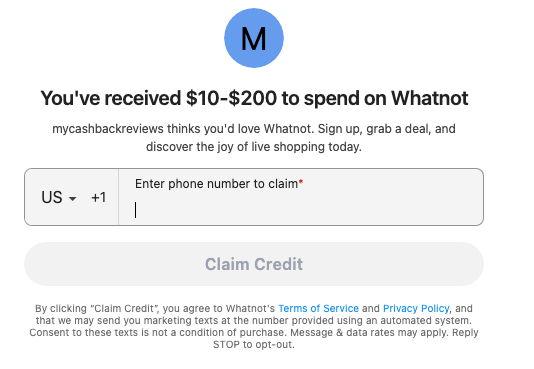 Whatnot promo code sign up bonus $200 credit 2026