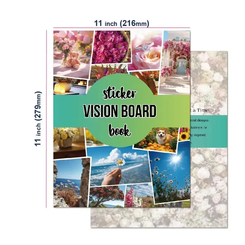 Vision board image representing career goals with laptop, notebook, and calm workspace