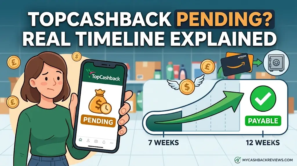 Checking how long does topcashback take to become payable on a dashboard status timeline graphics layout